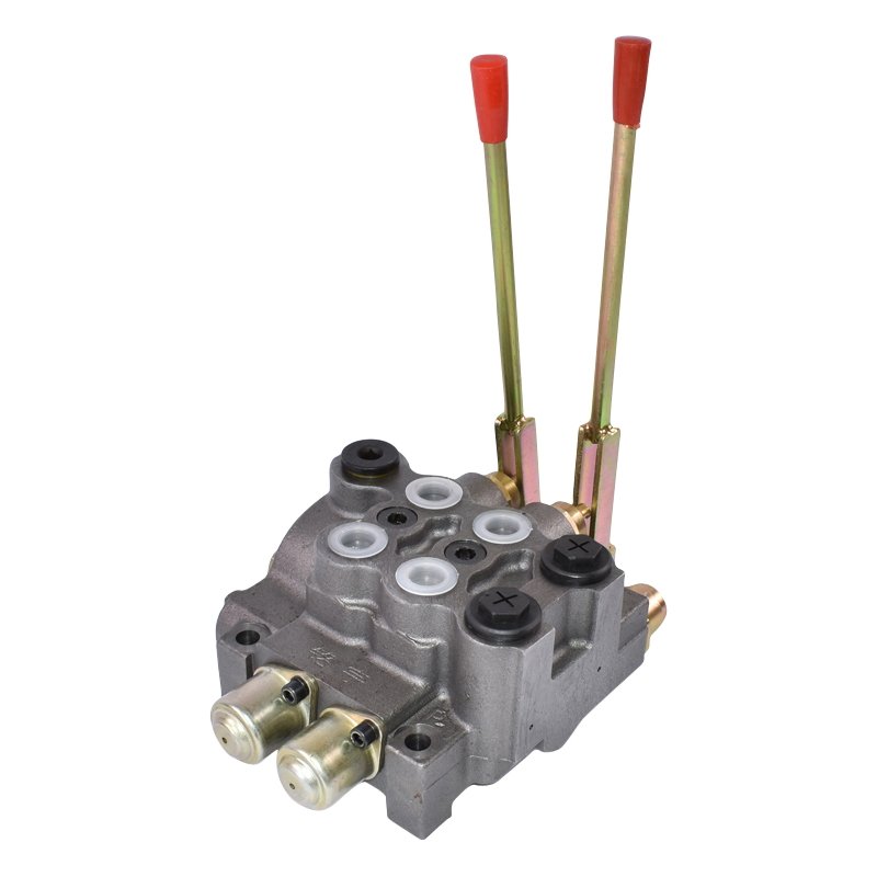 Distribuitor hidraulic cu doua manete profesional, presiune 200 bar 80L/minut